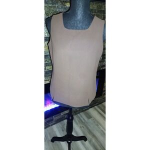 Laura Scott Petite Brown Lined Top Size 10P